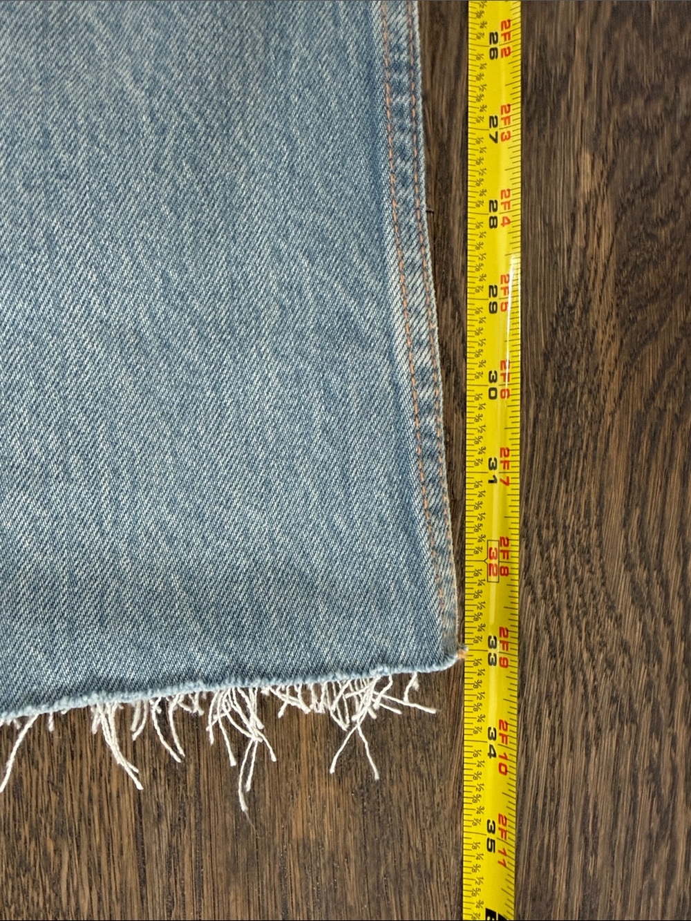 Zara Light Blue Wide-Leg Jeans with Frayed Hem - Picture 5 of 5